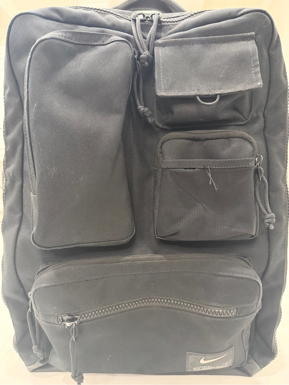 Nike Black Men's Utility Backpack with Multiple Front Pockets